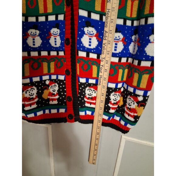 Vintage Avon Ugly Christmas Sweater Vest Snowman Santa Presents Plus Size 1X/2X - Picture 6 of 9